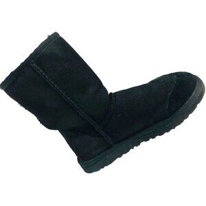 UGG Australian Boots Black Suede Lined Women's 5 Mid Calf Short Boot 5825‎